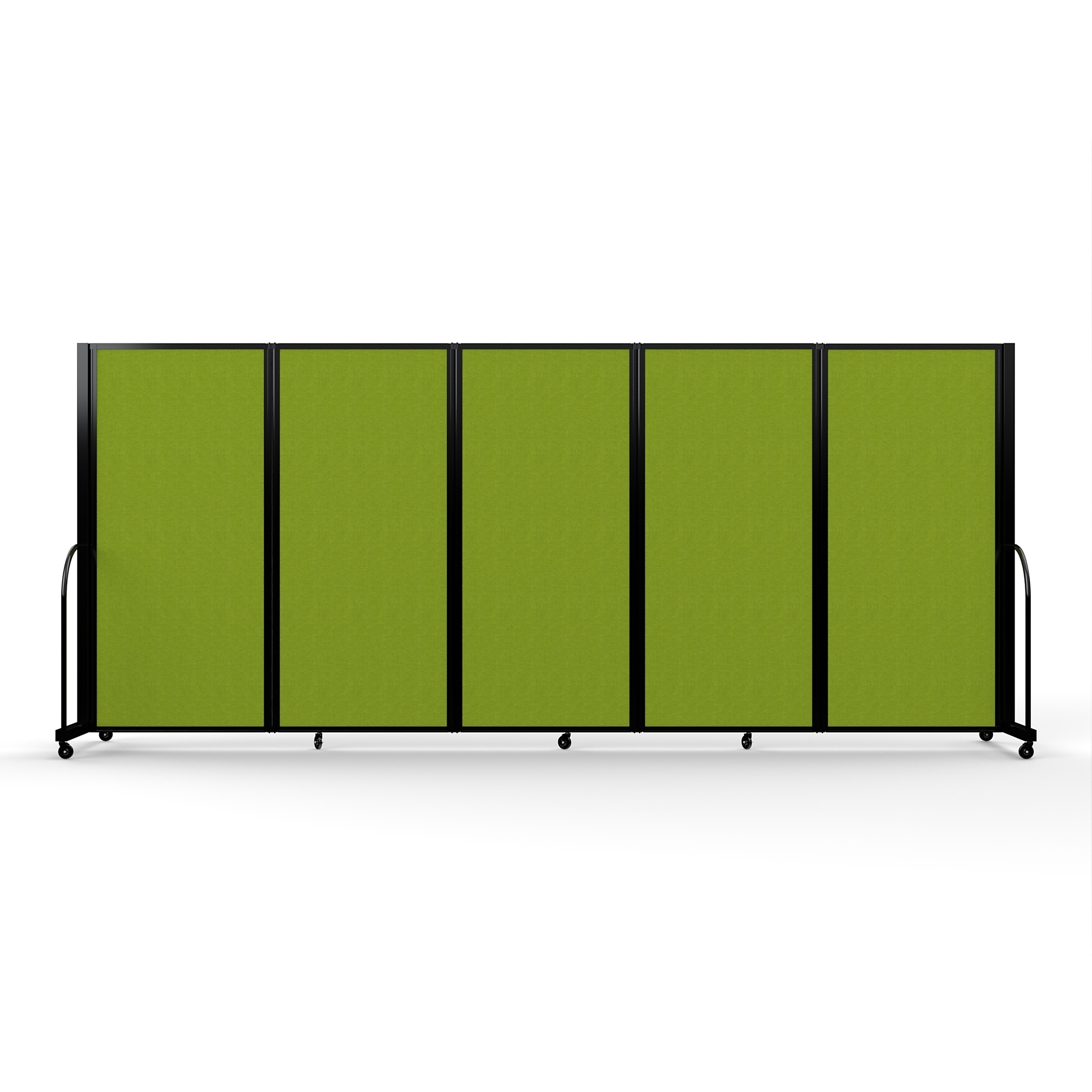 Screenflex Full Motion Divider — 6ft. x 14ft. 1in., Black Frame, Apple Green, Model# FSH-605-B-DA